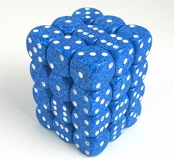 Chessex dadi Water Speckled D6 set 12mm 36 pezzi blu
