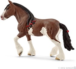 Schleich cavallo giocattolo giumenta Clydesdale Farm World realistico