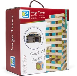BS Toys Giant Tumble Tower - Torre impilabile XXL in legno Gioco da esterno