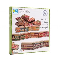 BS Toys treno domino in legno - giocattolo educativo - dai 3 anni