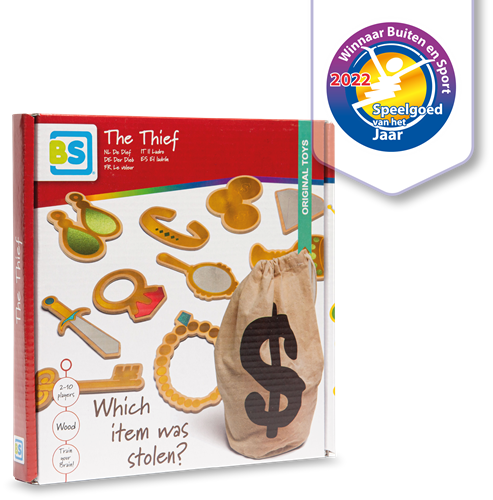 BS Toys gioco per bambini Il Ladro - Gioco di memoria per bambini - Giocattolo educativo