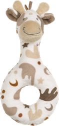 Happy Horse sonaglio giraffa Gino - giocattolo per bebè in peluche marrone