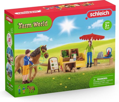 Schleich Farm World bancarella mobile - set gioco fattoria bambini