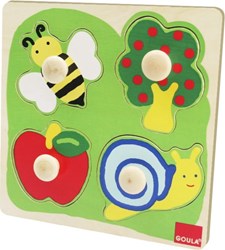Goula puzzle in legno animali frutteto - giocattolo educativo