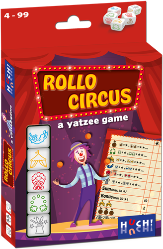 Asmodee gioco di dadi Rollo Circus - variante Yahtzee - gioco di famiglia