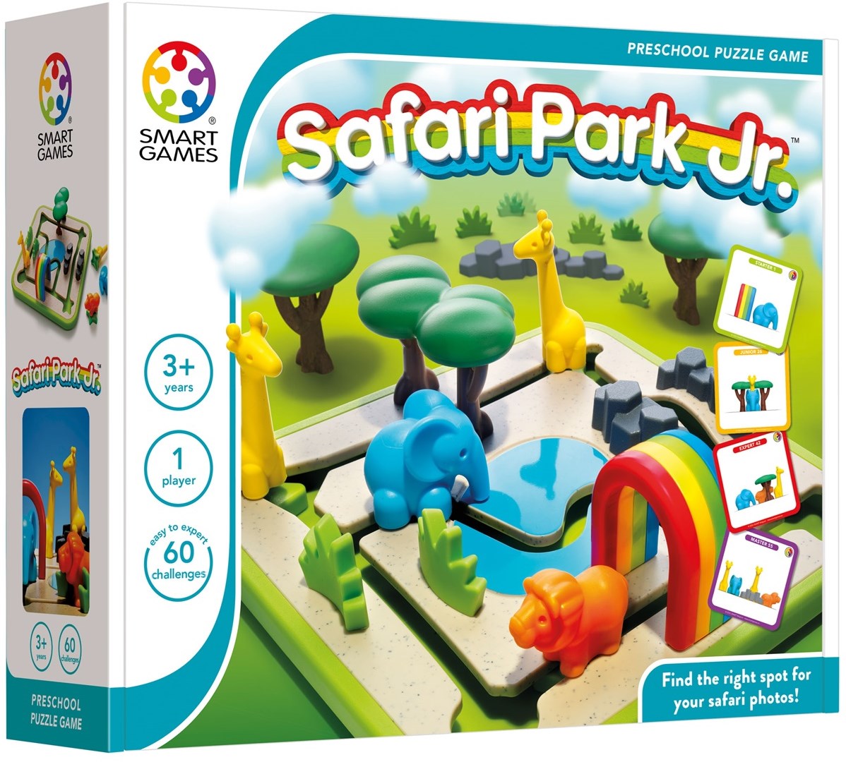 Smart Games gioco educativo Safari Park 60 sfide per bambini piccoli
