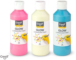 Creall set di vernici luminose - Glow in the Dark - 3x250ml - pittura creativa
