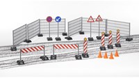 Bruder cantiere set da gioco accessori lavori stradali plastica-3