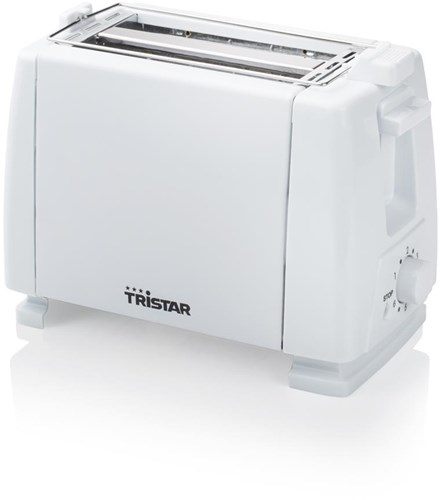 Tristar tostapane bianco 2 fette con griglia per panini e 6 livelli