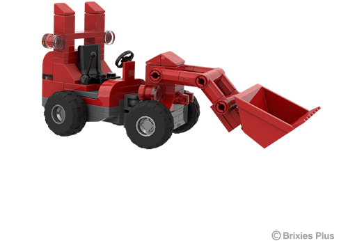 Brixies set di costruzione pala gommata - 159 mattoncini giocattolo