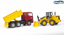 BRUDER Construction truck with articulated road loader veicolo giocattolo