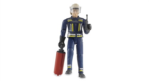 Bruder pompiere personaggio 10,7cm con accessori vigili del fuoco
