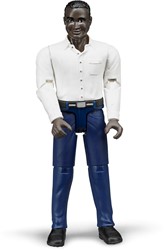Bruder Bruder bworld Uomo con pelle scura e pantaloni blu scuro