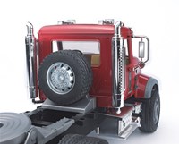 Bruder Mack Granite camion con rimorchio giocattolo da cantiere con escavatore-2