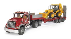 BRUDER MACK Granite Low loader and JCB 4CX veicolo giocattolo