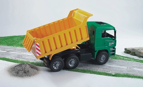 Bruder camion ribaltabile MAN giocattolo verde 1:16 per bambini-2