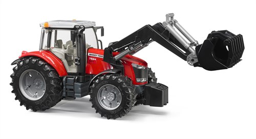 Bruder trattore Massey Ferguson 7624 con caricatore frontale giocattolo-2