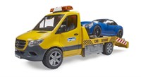 Bruder Mercedes Benz Sprinter trasportatore auto giocattolo con luci e suoni e roadster-2