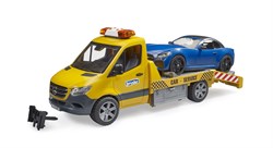 Bruder Mercedes Benz Sprinter trasportatore auto giocattolo con luci e suoni e roadster