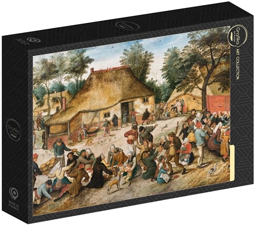 Grafika puzzle Brueghel Le Repas de Noce 1568 1000 pezzi arte-2