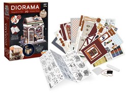 Buki kit diorama biblioteca in miniatura con illuminazione LED