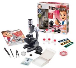 Buki set microscopio giocattolo con 30 esperimenti e accessori