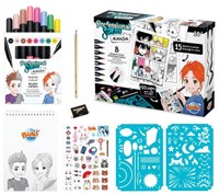Buki studio manga professionale blocco da disegno con pennarelli ad alcool