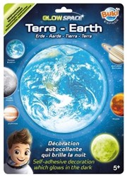 Buki sticker terra - Decorazione pianeti fosforescenti per cameretta