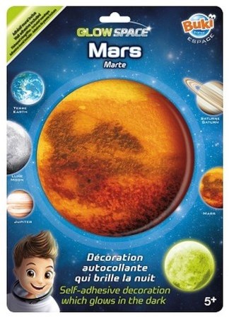 Buki sticker Mars - Decorazione murale pianeta fluorescente per bambini