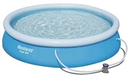 Bestway piscina gonfiabile Fast Set rotonda 457x84 cm con pompa filtro