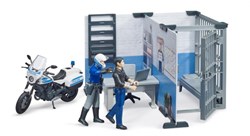 Bruder set giocattolo polizia bworld stazione di polizia con moto