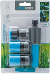 ProGarden set irrigatore da giardino 4 pezzi - pistola e raccordi