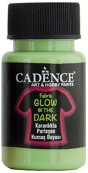 Cadence vernice tessile glow in the dark 50 ml verde - pittura sicura