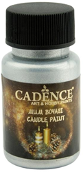 Cadence vernice per candele argento 50 ml - vernice creativa per candele