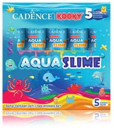 Cadence Pasta Aquaslime Animali marini set 5 x 90ml giocattolo creativo