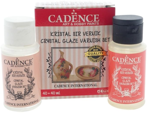 Cadence Set Vernice Glaze Cristallo 40+40 ml per effetto ceramica