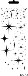 Cadence stencil mixed media stelle 10x25 cm per hobby creativi
