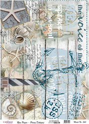 Cadence carta di riso decoupage marittima 30x42 cm carta creativa