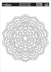 Cadence transfer tessile Mandala outline 25x35 cm - decorazione tessile