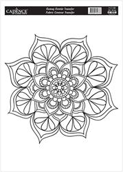 Cadence transfer tessile Mandala outline 25x35 cm FCT-08 decorazione tessile