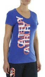 Canterbury T-shirt sportivo Layered Text Madison Blue 6/2XS unisex