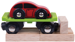 Bigjigs Rail Car Carriage with Car (4)