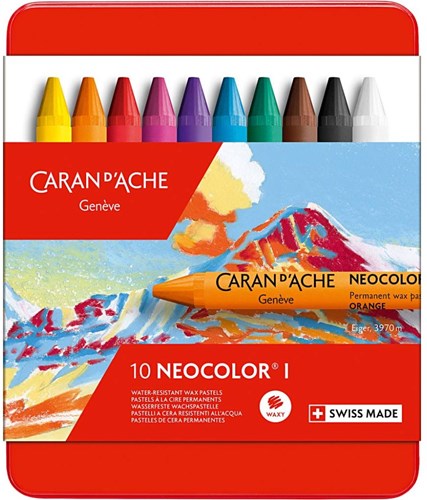 Caran d'Ache pastelli a cera Neocolor I set 10 colori olio pastello