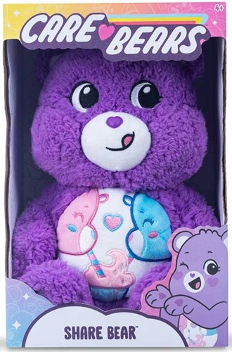 Care Bears orsetto di peluche 35cm eco-friendly - Share Bear giocattolo morbido