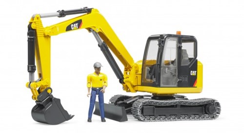 Bruder escavatore Cat giocattolo con personaggio - cantiere