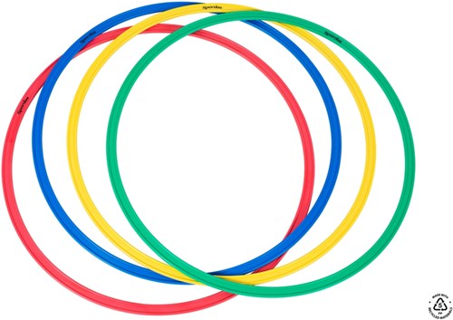 Spordas cerchi piatti resistenti set da 4 per giochi all’aperto-3