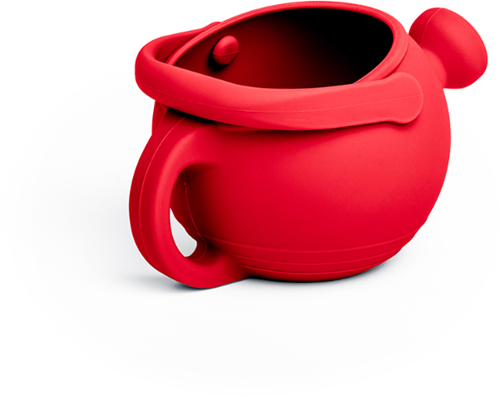 Bigjigs annaffiatoio in silicone - Rosso ciliegia - giocattolo sostenibile-2