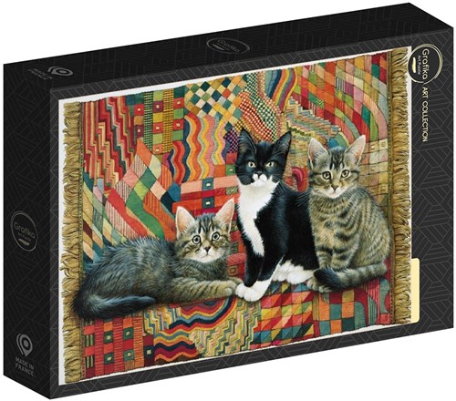 Grafika puzzle Christie, Posky e Zelly su un tappeto Deco - 1000 pezzi-2