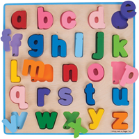 Bigjigs Puzzle dell'alfabeto minuscolo a pezzi-2