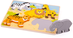Bigjigs Toys Chunky Lift Out - Safari